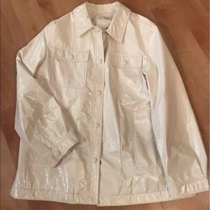 Tory Burch Meg Rain Jacket Ivory